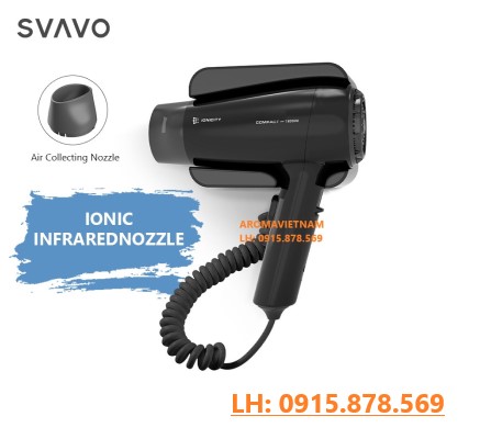 Máy sấy tóc treo tường cao cấp Svavo V-178 Plaza Black